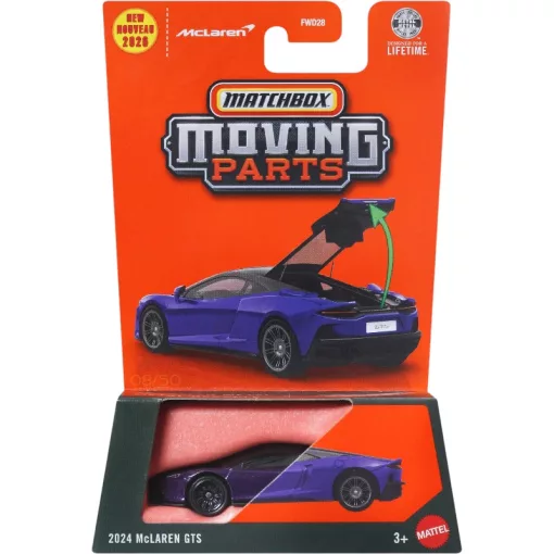 Mattel Matchbox 2024 McLaren GTS kisautó nyitható motorháztetővel