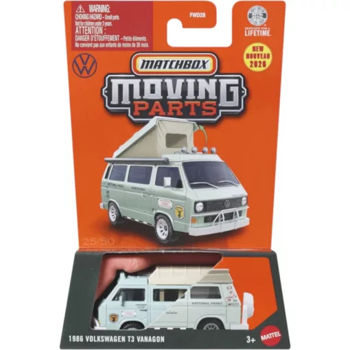 Mattel Matchbox 1986 Volkswagen VW T3 Vanagon kisautó nyitható tetővel