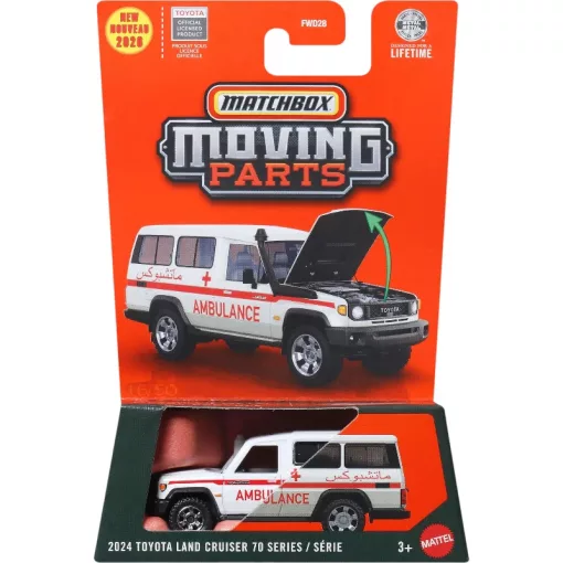 Mattel Matchbox 2024 Toyota Land Cruiser 70 Series kisautó nyitható motorháztetővel