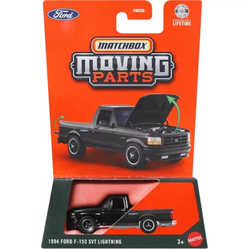 Mattel Matchbox 1994 Ford F-150 SVT Lightning kisautó nyitható motorháztetővel és platóval