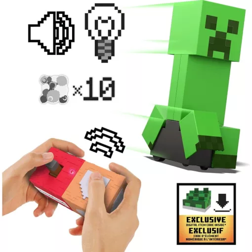 Mattel Minecraft Creeper RC távirányítós interaktív "felrobbanó" figura
