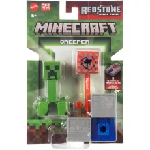 Mattel Minecraft Redstone Charged Creeper akciófigura kiegészítőkkel