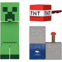 Mattel Minecraft Redstone Charged Creeper akciófigura kiegészítőkkel