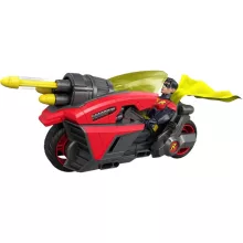 Mattel DC Premier Batman - Robin akciófigura és motorja kilövővel 16cm