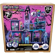 Mattel Monster High óriás rémséges egyetem bútorokkal és kiegészítőkkel, Haunted High School