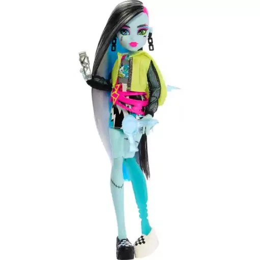 Mattel Monster High Skulltimate Secrets Neon Frights - Frankie Stein baba koporsóval (csomagolássérült)