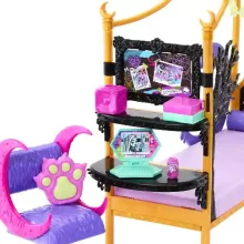 Mattel Monster High Clawdeen Wolf és Draculaura rémesen menő hálószobája babákkal