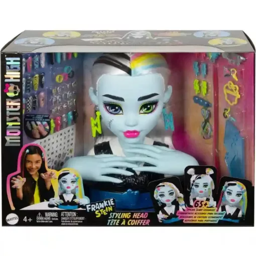 Mattel Monster High Frankie Stein fodrász és körmös babafej kiegészítőkkel