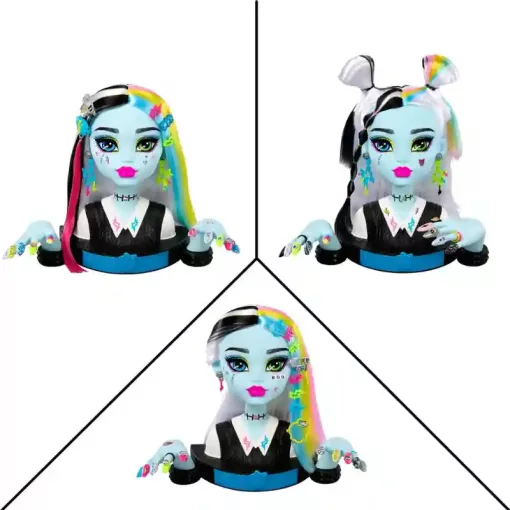 Mattel Monster High Frankie Stein fodrász és körmös babafej kiegészítőkkel