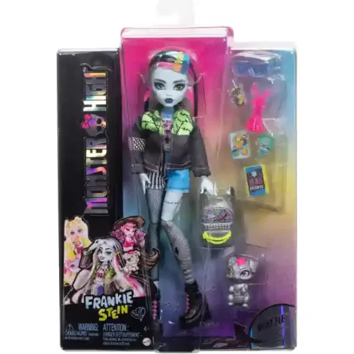 Mattel Monster High - Frankie Stein baba kutyus kisállattal