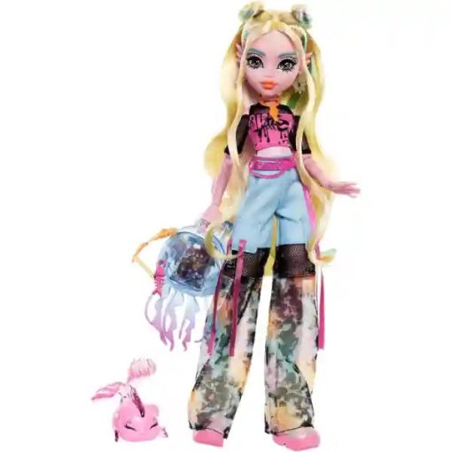 Mattel Monster High - Lagoona Blue baba piranha halacska kisállattal