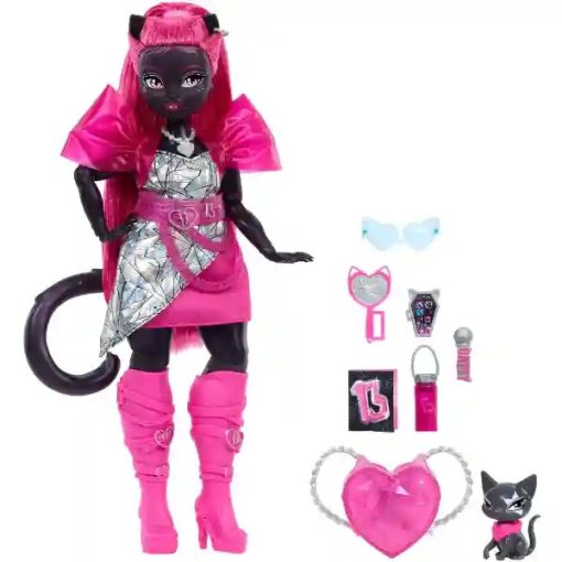 Mattel Monster High - Catty Noir baba cica kisállattal