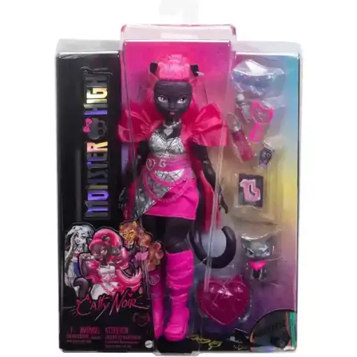Mattel Monster High - Catty Noir baba cica kisállattal