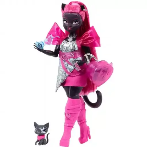 Mattel Monster High - Catty Noir baba cica kisállattal