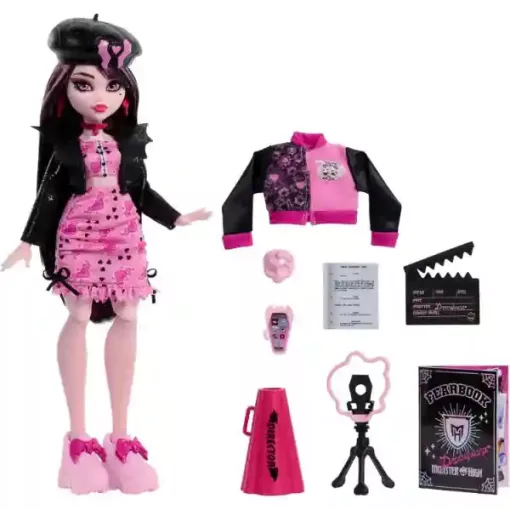 Mattel Monster High Fearbook Draculaura baba kiegészítőkkel