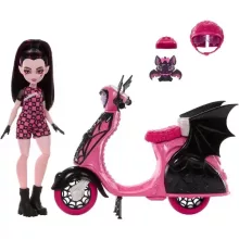 Mattel Monster High Draculaura baba és Vamptastic robogója