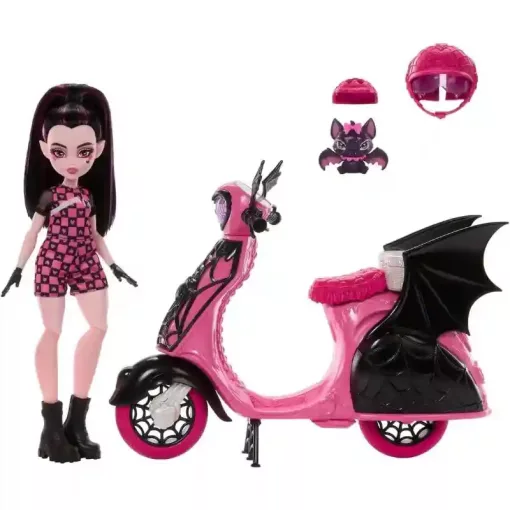 Mattel Monster High Draculaura baba és Vamptastic robogója