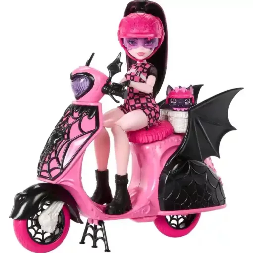 Mattel Monster High Draculaura baba és Vamptastic robogója