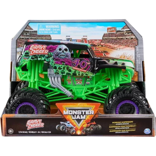 Monster Jam Grave Digger Monster Truck 1:24 fém játékautó