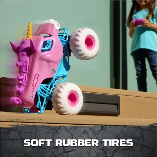 Monster Jam távirányítós RC Sparkle Smash unikornis monster truck autó 32cm