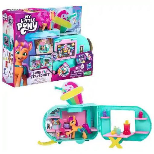 Hasbro Én kicsi pónim: Sunny Strascout póni smoothie autója fénnyel