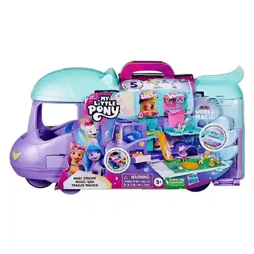 Hasbro Én kicsi pónim: Varázslatos minivilág - Mare Stream lakókocsi pónikkal