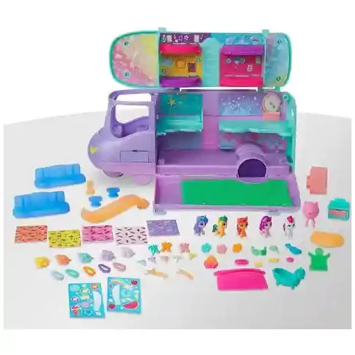 Hasbro Én kicsi pónim: Varázslatos minivilág - Mare Stream lakókocsi pónikkal