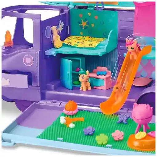 Hasbro Én kicsi pónim: Varázslatos minivilág - Mare Stream lakókocsi pónikkal