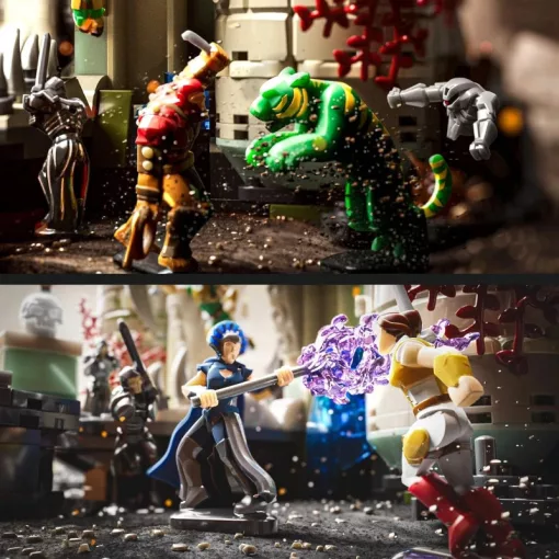 Mattel Brick Shop Masters of the Universe - Csata a Grayskull-kastélynál építőjáték (csomagolássérült-új)