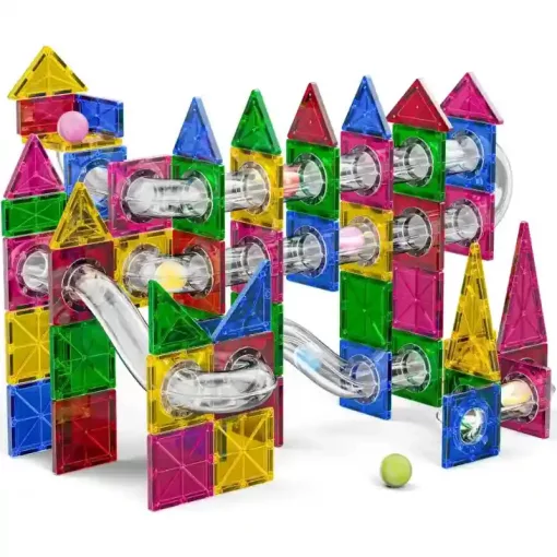 Magnetic Tiles 125db-os mágneses golyópálya építőjáték