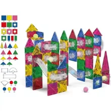 Magnetic Tiles 125db-os mágneses golyópálya építőjáték