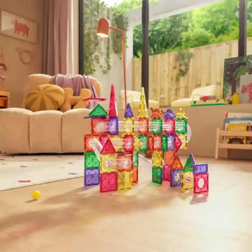 Magnetic Tiles 125db-os mágneses golyópálya építőjáték