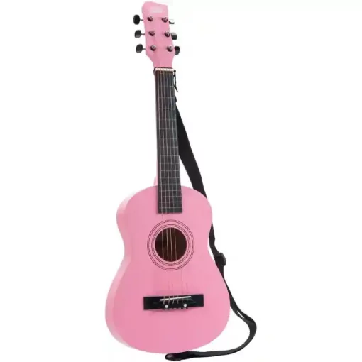 Rockstar Junior 6 húros akusztikus rózsaszín gitár gyerekeknek