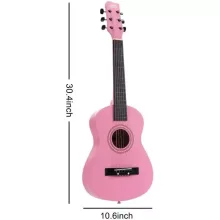 Rockstar Junior 6 húros akusztikus rózsaszín gitár gyerekeknek
