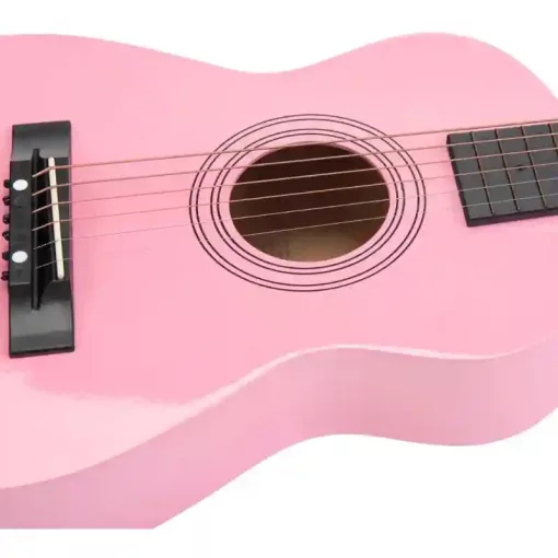 Rockstar Junior 6 húros akusztikus rózsaszín gitár gyerekeknek