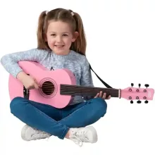 Rockstar Junior 6 húros akusztikus rózsaszín gitár gyerekeknek