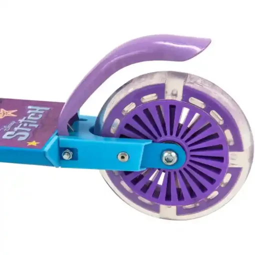 Disney Stitch fémvázas összecsukható kétkerekű gyerek roller lábfékkel, LED világítással