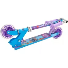 Disney Stitch fémvázas összecsukható kétkerekű gyerek roller lábfékkel, LED világítással