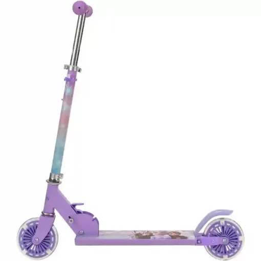 Disney Jégvarázs fémvázas összecsukható kétkerekű gyerek roller lábfékkel, LED világítással