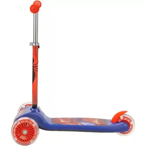 Marvel Pókember fémvázas háromkerekű gyerek roller lábfékkel, LED világítással