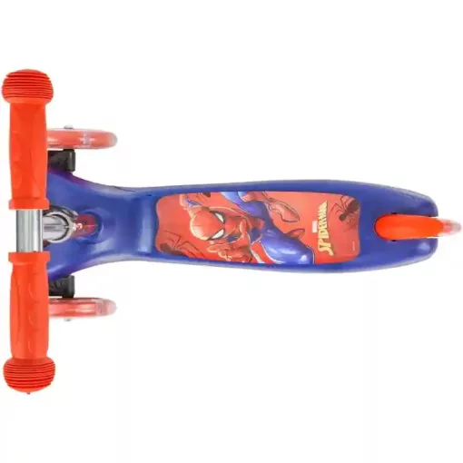 Marvel Pókember fémvázas háromkerekű gyerek roller lábfékkel, LED világítással