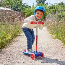 Marvel Pókember fémvázas háromkerekű gyerek roller lábfékkel, LED világítással