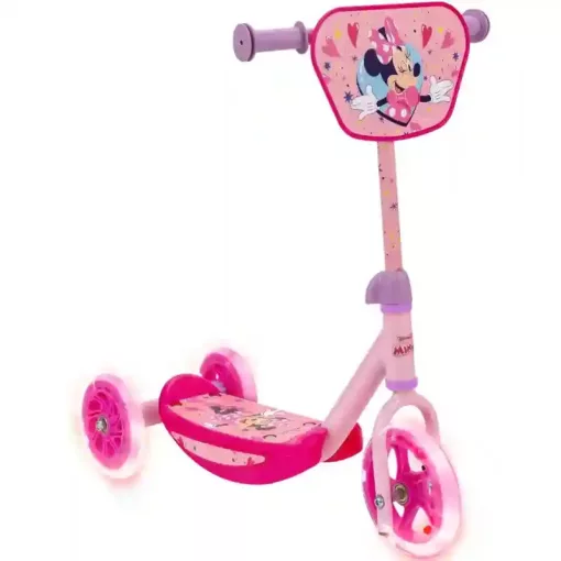 Disney Minnie egér fémvázas háromkerekű gyerek roller LED világítással
