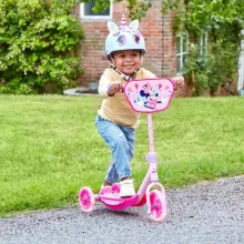 Disney Minnie egér fémvázas háromkerekű gyerek roller LED világítással