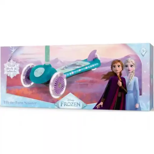 Disney Jégvarázs fémvázas háromkerekű gyerek roller lábfékkel, LED világítással