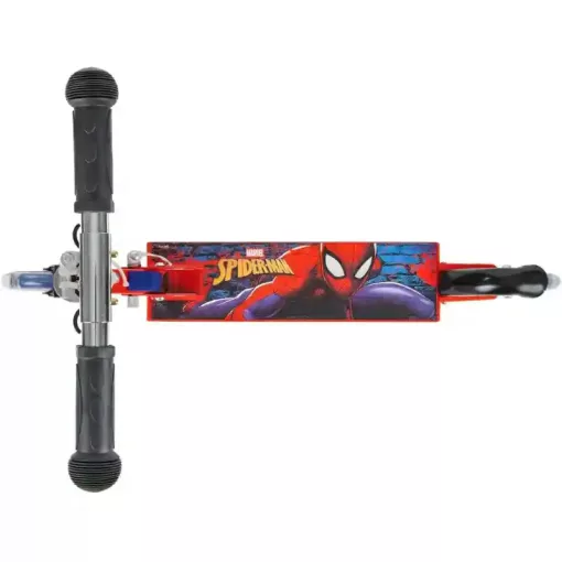 Marvel Pókember fémvázas összecsukható kétkerekű gyerek roller lábfékkel, LED világítással