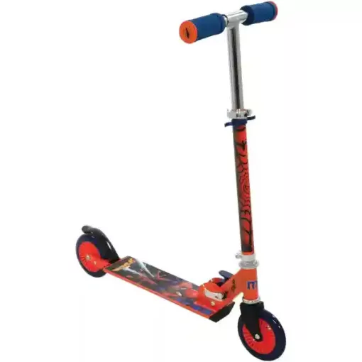 Pókember fémvázas összecsukható kétkerekű gyerek roller lábfékkel