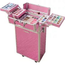 MYA Cosmetics Deluxe sminkkészlet guruló bőröndben