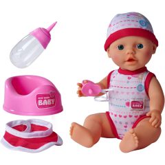   Simba Toys New Born Baby - 5 funkciós, interaktív lány baba 30cm (105037800)
