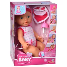 Simba Toys New Born Baby - 5 funkciós, interaktív lány baba 30cm (105037800)